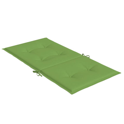 stolehynder med lav ryg 4 stk. 100x50x4 cm stof grøn
