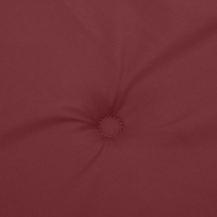 stolehynder med lav ryg 2 stk. 100x50x4 cm stof vinrød