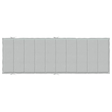 hynde til liggestol 186x58x4 cm stof meleret lysegrå