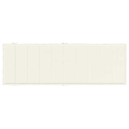 hynde til liggestol 186x58x4 cm stof meleret cremefarvet
