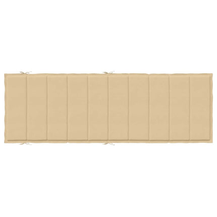 hynde til liggestol 186x58x4 cm stof meleret beige