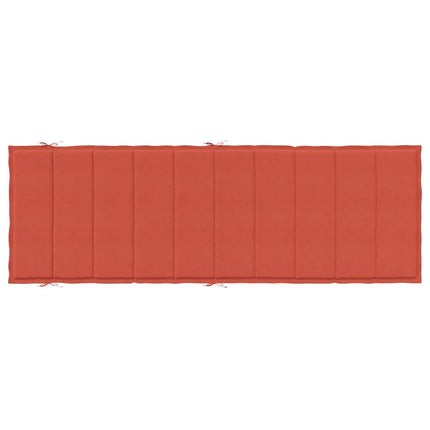hynde til liggestol 186x58x4 cm stof meleret rød