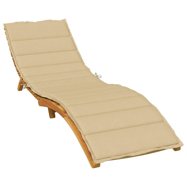 hynde til liggestol 200x50x4 cm stof meleret beige