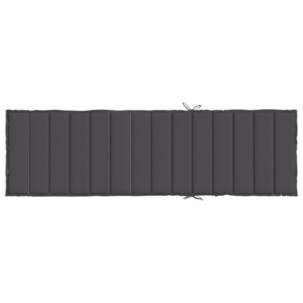 hynde til liggestol 200x60x4 cm stof meleret antracitgrå