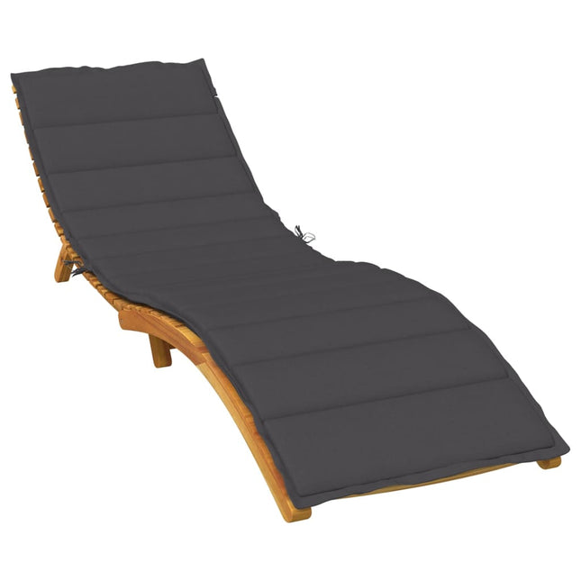 hynde til liggestol 200x60x4 cm stof meleret antracitgrå