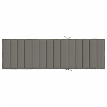 hynde til liggestol 200x60x4 cm stof meleret mørkegrå