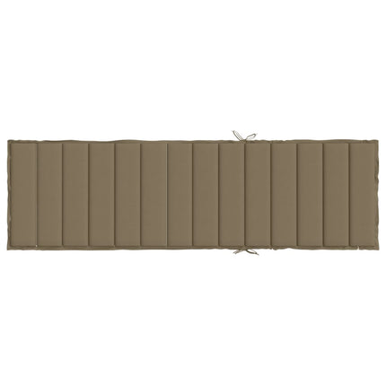 hynde til liggestol 200x60x4 cm stof meleret gråbrun