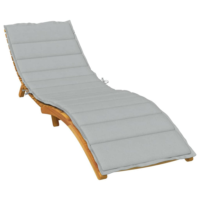 hynde til liggestol 200x70x4 cm stof meleret lysegrå