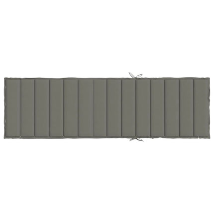 hynde til liggestol 200x70x4 cm stof meleret mørkegrå