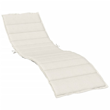 hynde til liggestol 200x70x4 cm stof meleret cremefarvet