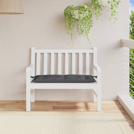 hynde til havebænk 100x50x7 cm stof meleret antracitgrå