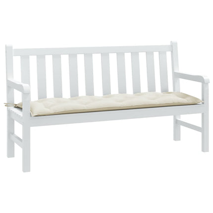 hynde til havebænk 150x50x7 cm stof meleret cremefarvet
