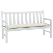 hynde til havebænk 150x50x7 cm stof meleret cremefarvet