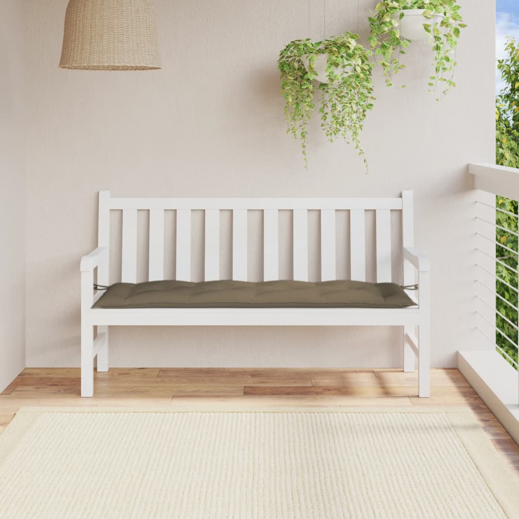 hynde til havebænk 150x50x7 cm stof meleret gråbrun