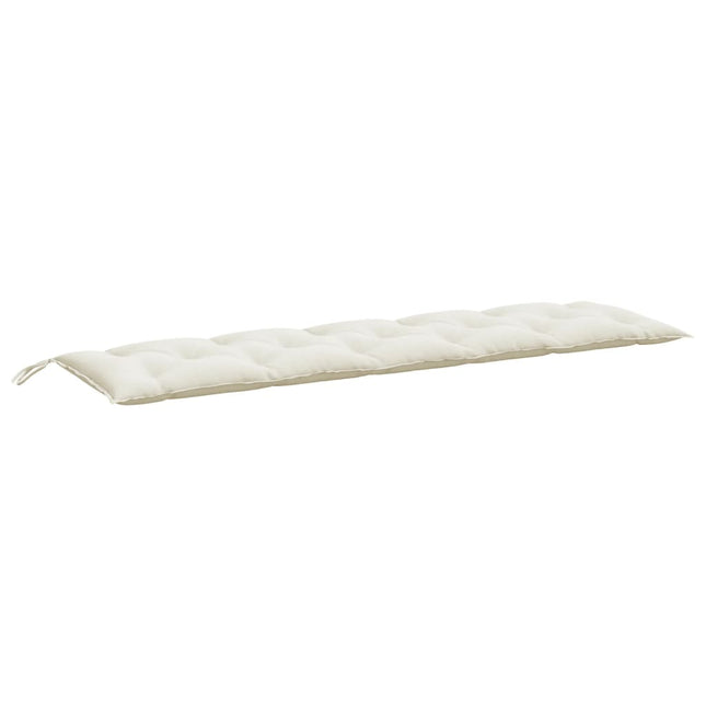hynde til havebænk 180x50x7 cm stof meleret cremefarvet