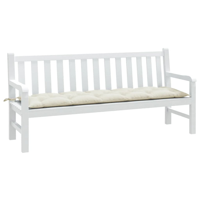 hynde til havebænk 180x50x7 cm stof meleret cremefarvet