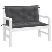 hynder til havebænk 2 stk. 100x50x7 cm stof meleret antracitgrå
