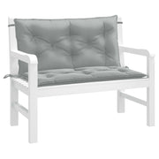 hynder til havebænk 2 stk. 100x50x7 cm stof meleret lysegrå