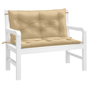 hynder til havebænk 2 stk. 100x50x7 cm stof meleret beige
