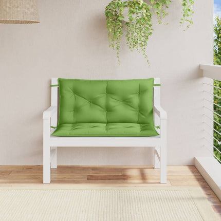 hynder til havebænk 2 stk. 100x50x7 cm stof meleret grøn