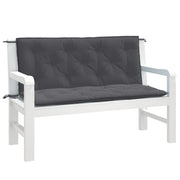 hynder til havebænk 2 stk. 120x50x7 cm stof meleret antracitgrå
