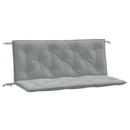 hynder til havebænk 2 stk. 120x50x7 cm stof meleret lysegrå
