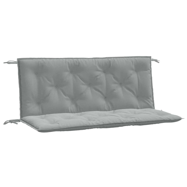 hynder til havebænk 2 stk. 120x50x7 cm stof meleret lysegrå