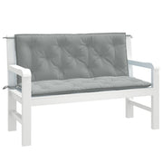 hynder til havebænk 2 stk. 120x50x7 cm stof meleret lysegrå