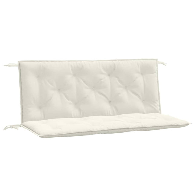 hynder til havebænk 2 stk. 120x50x7 cm stof meleret cremefarvet