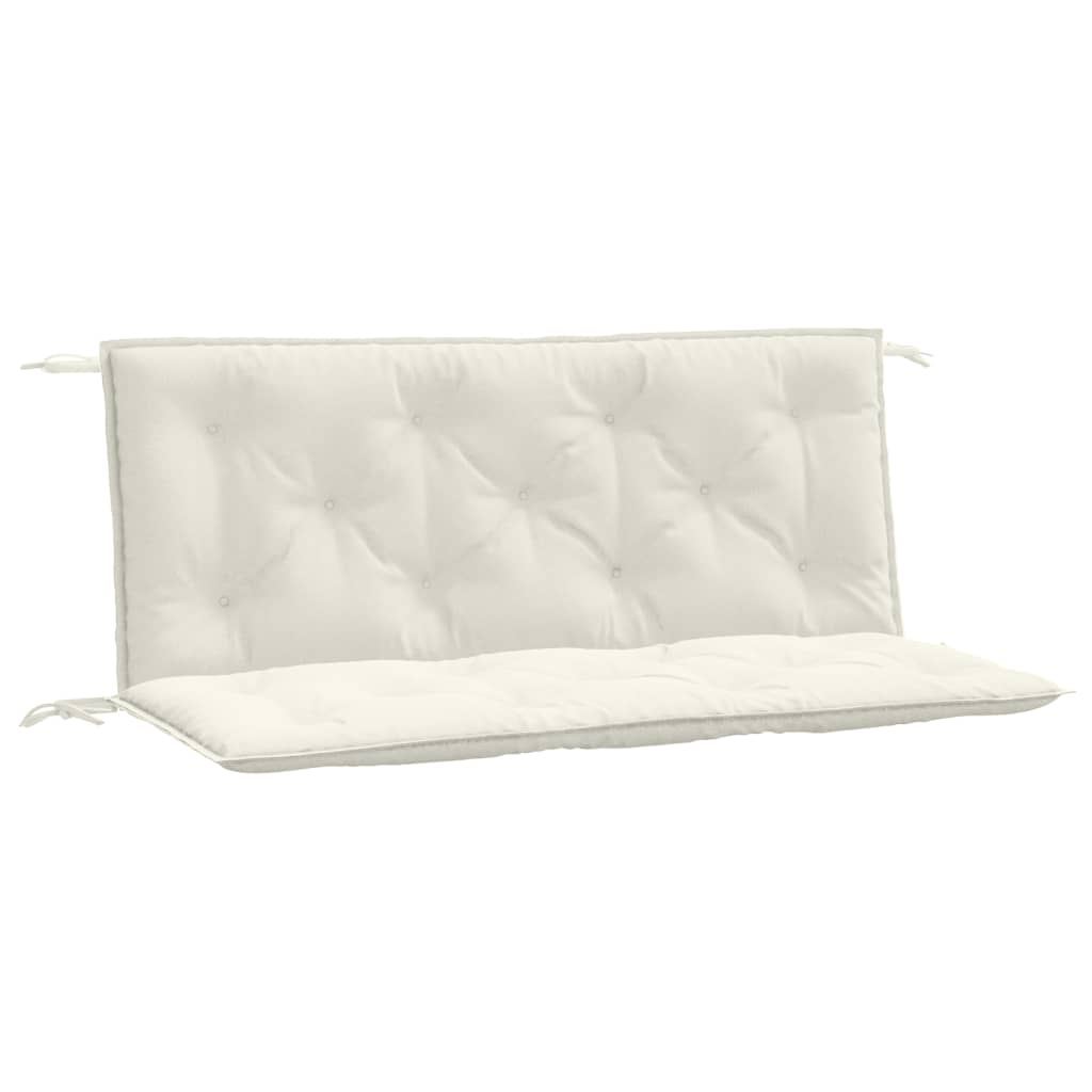 hynder til havebænk 2 stk. 120x50x7 cm stof meleret cremefarvet