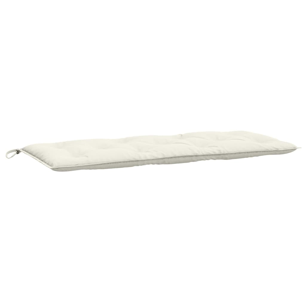hynder til havebænk 2 stk. 120x50x7 cm stof meleret cremefarvet