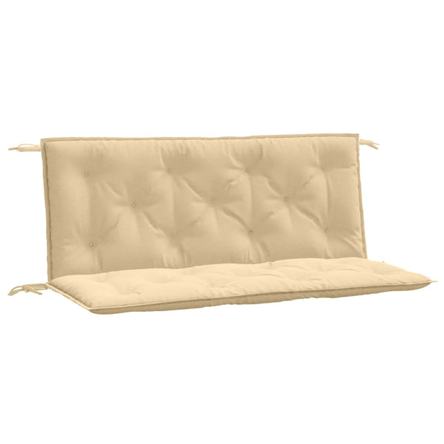 hynder til havebænk 2 stk. 120x50x7 cm stof meleret beige