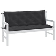hynder til havebænk 2 stk. 150x50x7 cm stof meleret antracitgrå