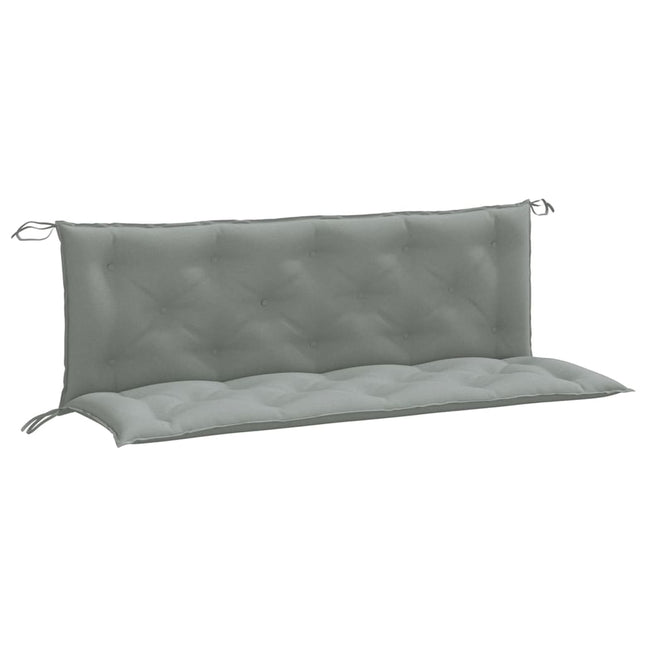 hynder til havebænk 2 stk. 150x50x7 cm stof meleret lysegrå