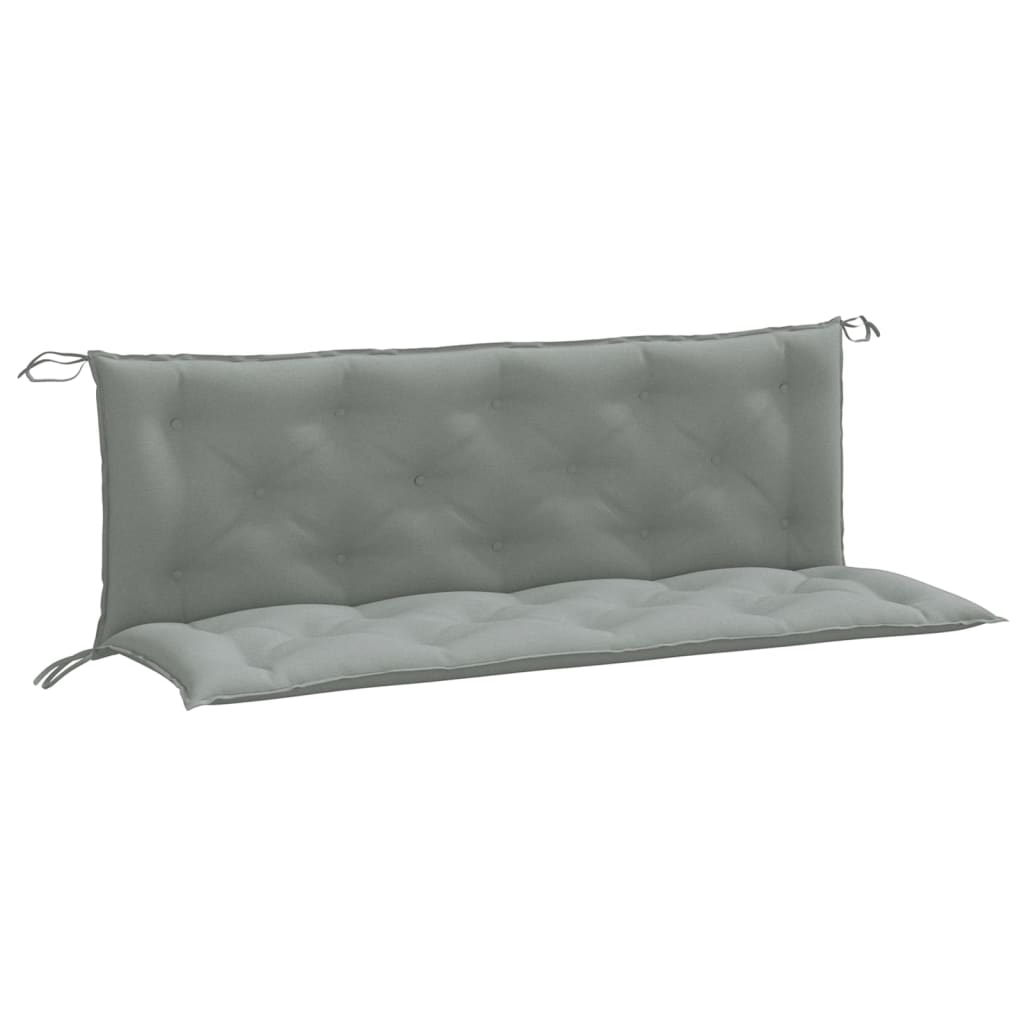 hynder til havebænk 2 stk. 150x50x7 cm stof meleret lysegrå