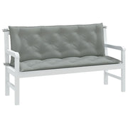 hynder til havebænk 2 stk. 150x50x7 cm stof meleret lysegrå