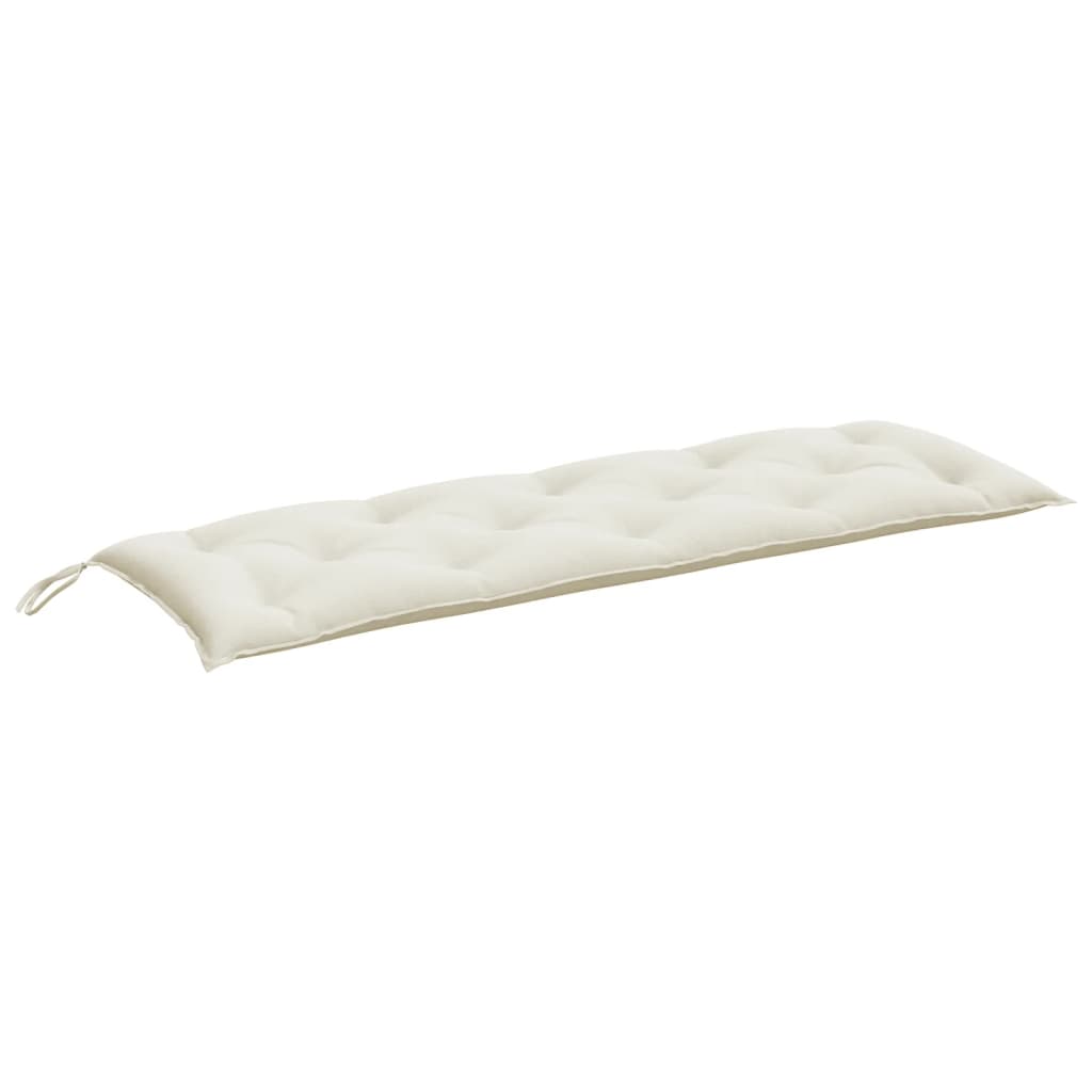 hynder til havebænk 2 stk. 150x50x7 cm stof meleret cremefarvet