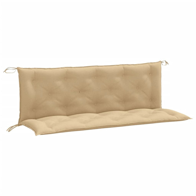 hynder til havebænk 2 stk. 150x50x7 cm stof meleret beige