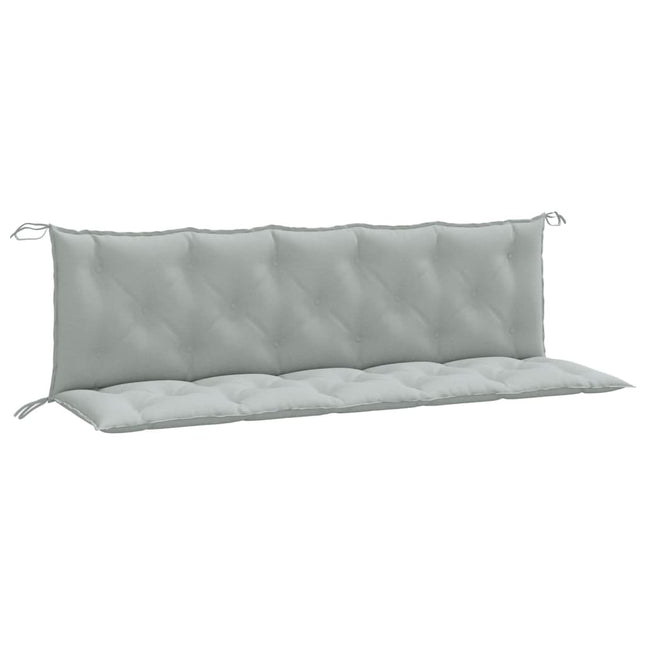 hynder til havebænk 2 stk. 180x50x7 cm stof meleret lysegrå