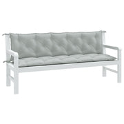 hynder til havebænk 2 stk. 180x50x7 cm stof meleret lysegrå
