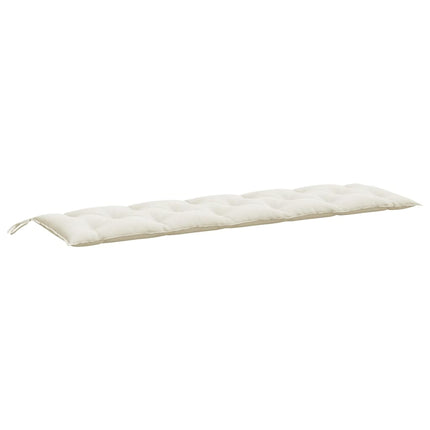 hynder til havebænk 2 stk. 180x50x7 cm stof meleret cremefarvet