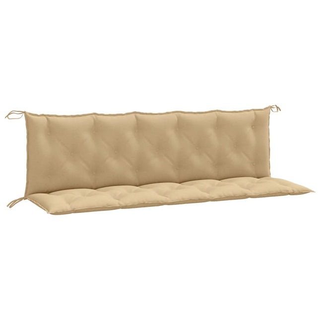 hynder til havebænk 2 stk. 180x50x7 cm stof meleret beige