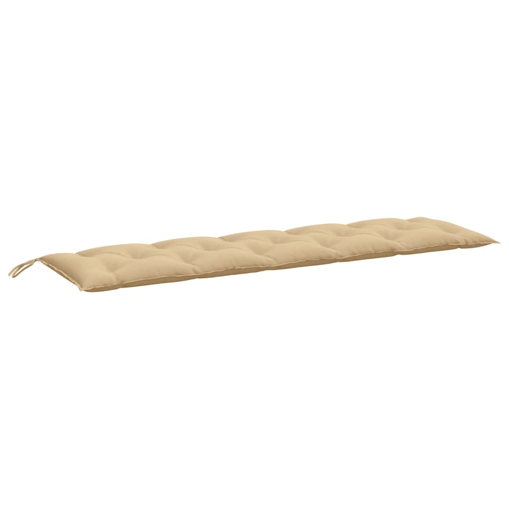 hynder til havebænk 2 stk. 180x50x7 cm stof meleret beige