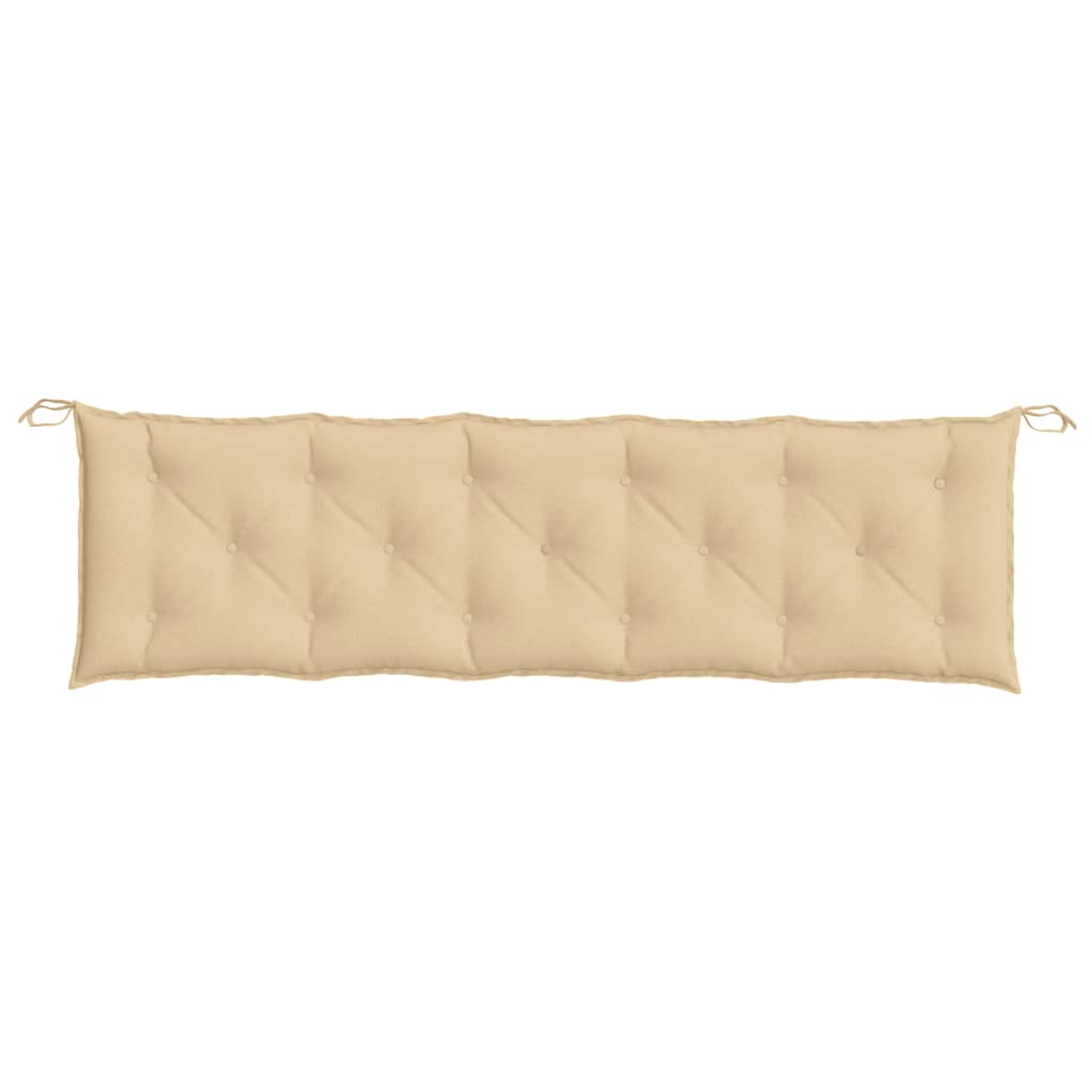 hynder til havebænk 2 stk. 180x50x7 cm stof meleret beige