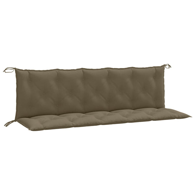 hynder til havebænk 2 stk. 180x50x7 cm stof meleret gråbrun