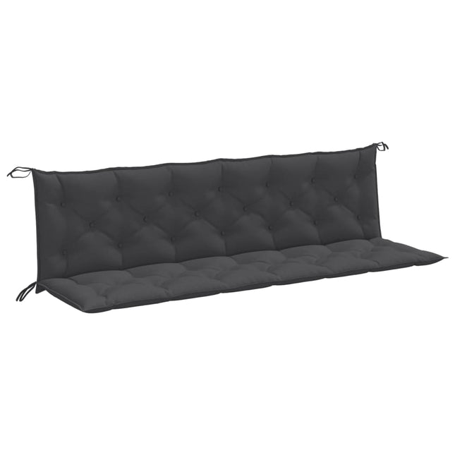 hynder til havebænk 2 stk. 200x50x7 cm stof meleret antracitgrå