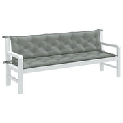 hynder til havebænk 2 stk. 200x50x7 cm stof meleret lysegrå