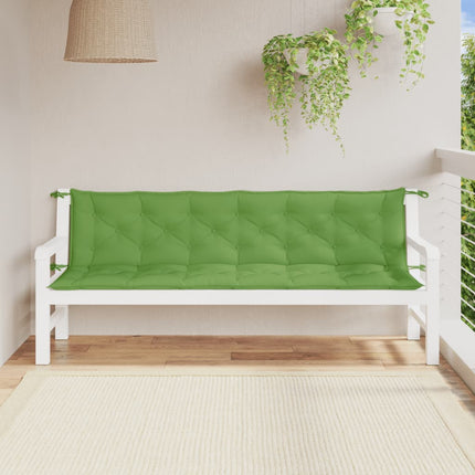 hynder til havebænk 2 stk. 200x50x7 cm stof meleret grøn