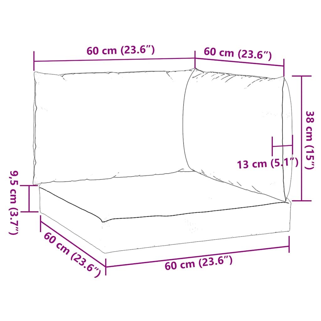 pallehynder 3 stk. stof meleret beige