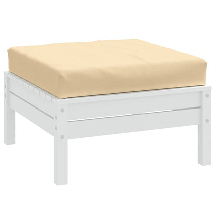 pallehynde 60x60x9,5 cm stof meleret beige